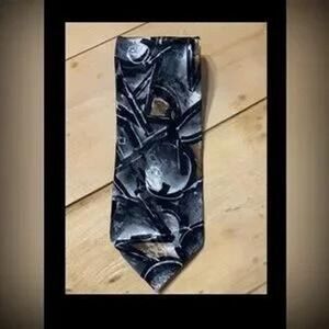 Monti Mony Milan Paris Neck‎ Tie Black Bronze & Silver Men's
